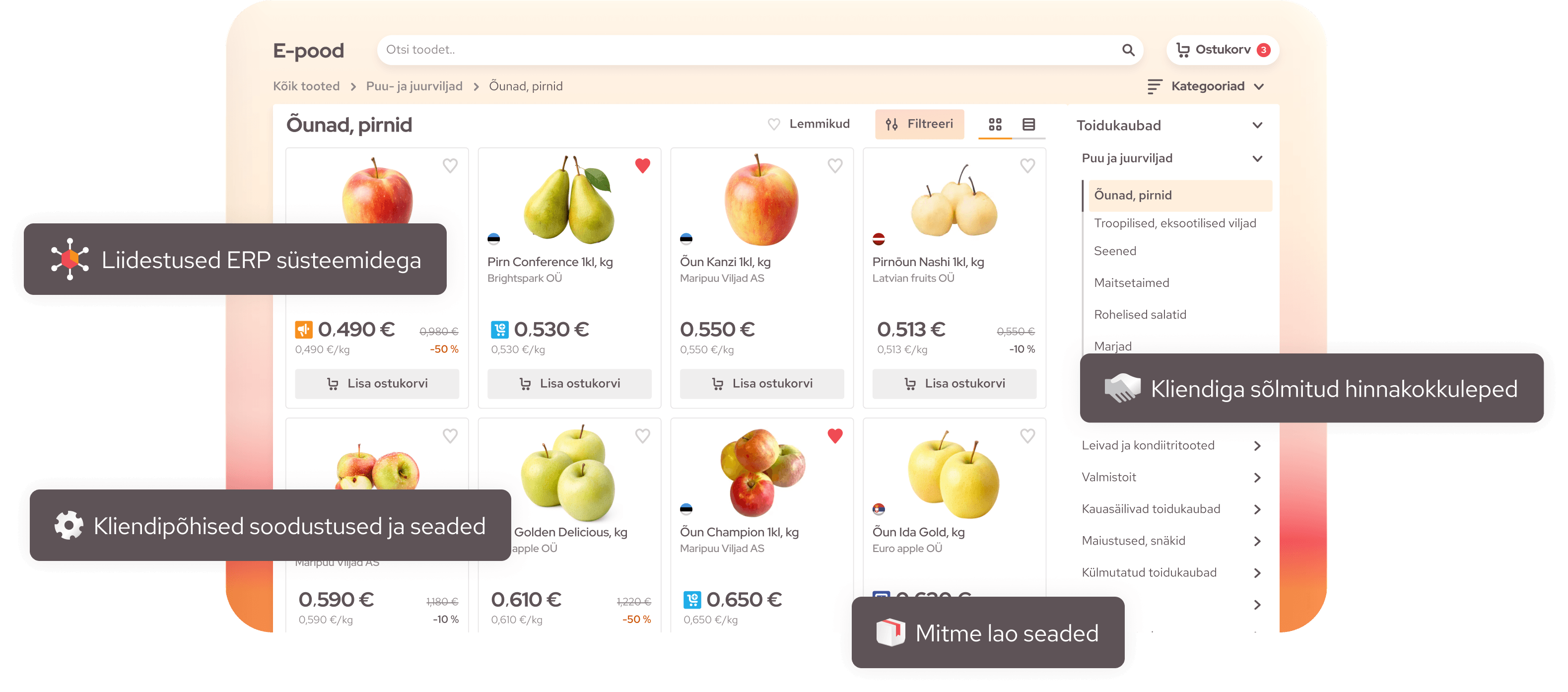 E-shop for seller